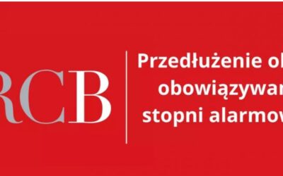 Przedłużenie okresu obowiązywania stopni alarmowych!